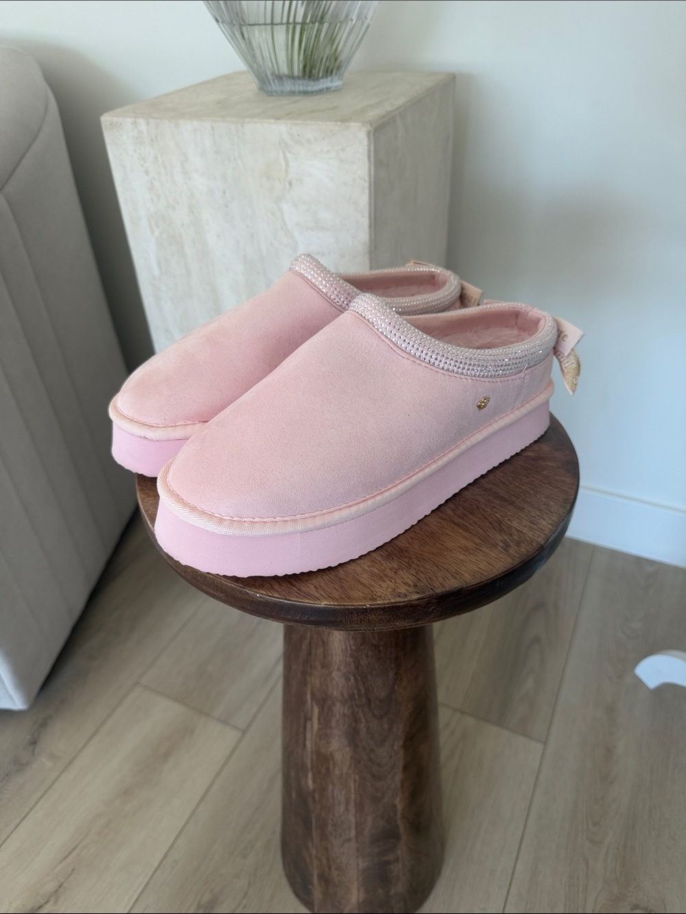 Juicy Couture Pink Slip-On Cozy Platform Clog